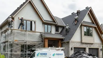 Vinyl siding installation on home exterior in Las Vegas, NV by Next Level Exteriors experts