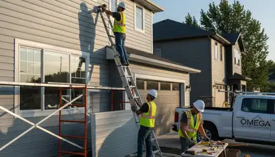 Vinyl siding installation on Las Vegas NV home by Next Level Exteriors siding experts