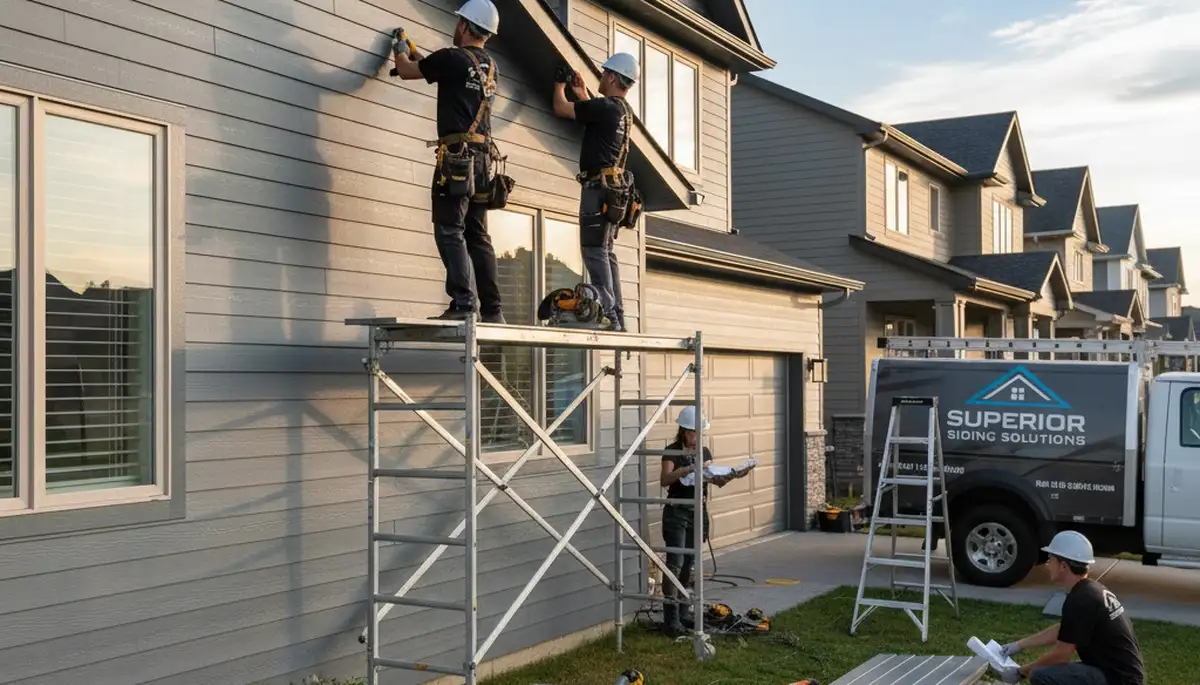 Professional vinyl siding installation on Las Vegas NV home by Next Level Exteriors