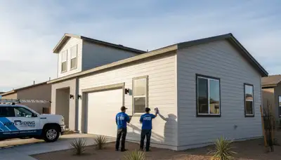 Professional vinyl siding installation on home exterior in Las Vegas NV by sidinglasvegas.com