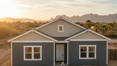 Vinyl siding installation on residential home exterior in Las Vegas NV by sidinglasvegas.com