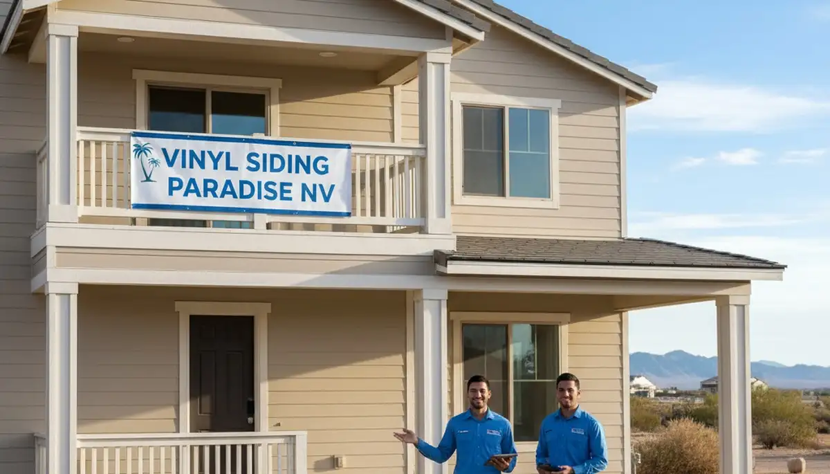 Professional vinyl siding installation at a Las Vegas NV home by sidinglasvegas.com experts