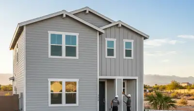 Professional vinyl siding installation on Las Vegas NV home exterior by sidinglasvegas.com experts