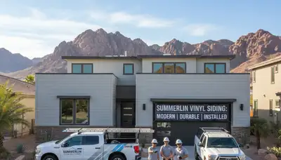 Professional vinyl siding installation on home exterior in Las Vegas NV by sidinglasvegas.com