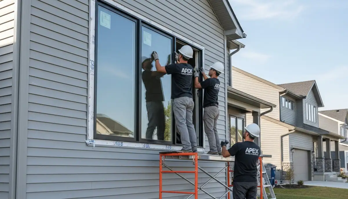 Vinyl siding and window replacement exterior in Las Vegas, NV by Next Level Exteriors